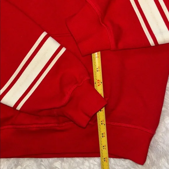 Pink by Victoria Secret Ivy Fleece Campus Hoodie Bright Vermillion, Size XS - Picture 10 of 16